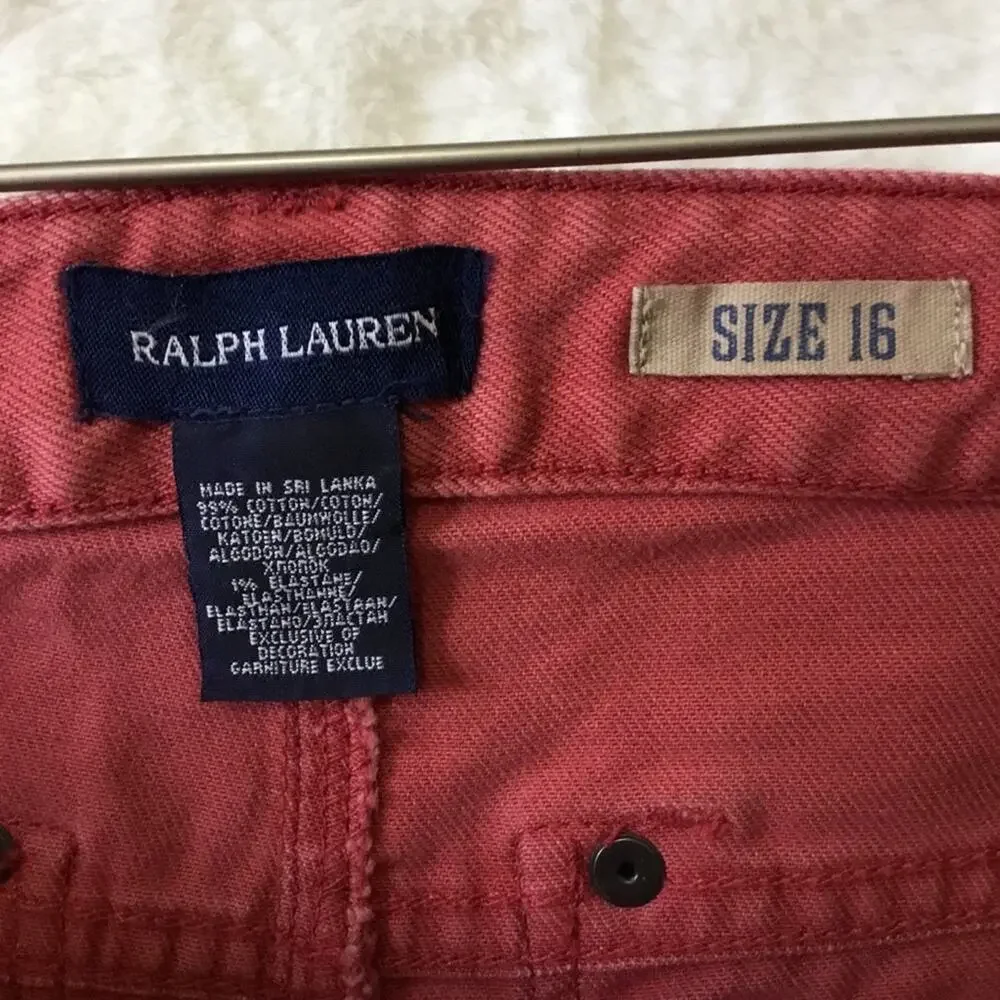 Ralph Lauren Girl Red-Orange Skinny Jeans